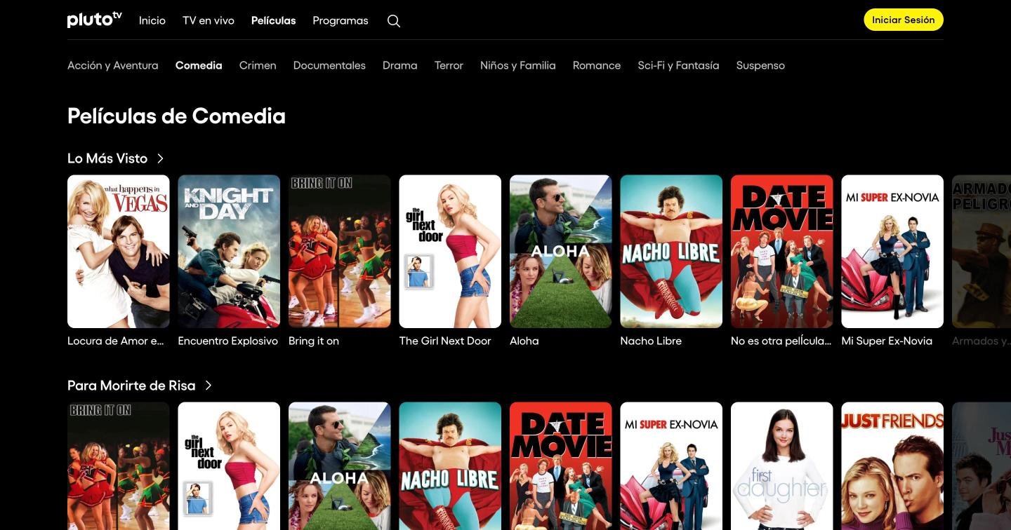 Páginas para ver películas y series en español gratis: catálogo de Pluto TV